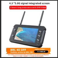 5 8g fpv monitor with dvr 40ch 4 3 inch lcd display 169 ntscpal auto search video recording for rc multicopter fpv drone part