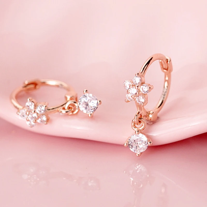 

Серьги-подвески женские из серебра 925 пробы с кристаллами