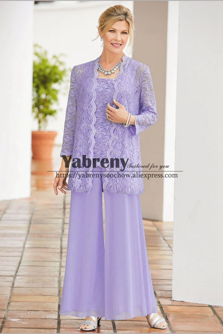 

3PC Mother of the bride Pant suit Fuchsia Trousers outfit