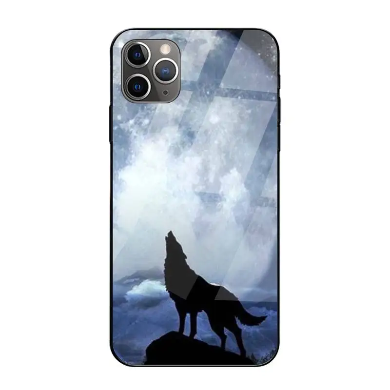 

Hungry Wolf Legend Phone Case Tempered Glass For Iphone6plus 6S 7 7plus 8 X XS XSmax XR 11 12 Pro Max 12mini