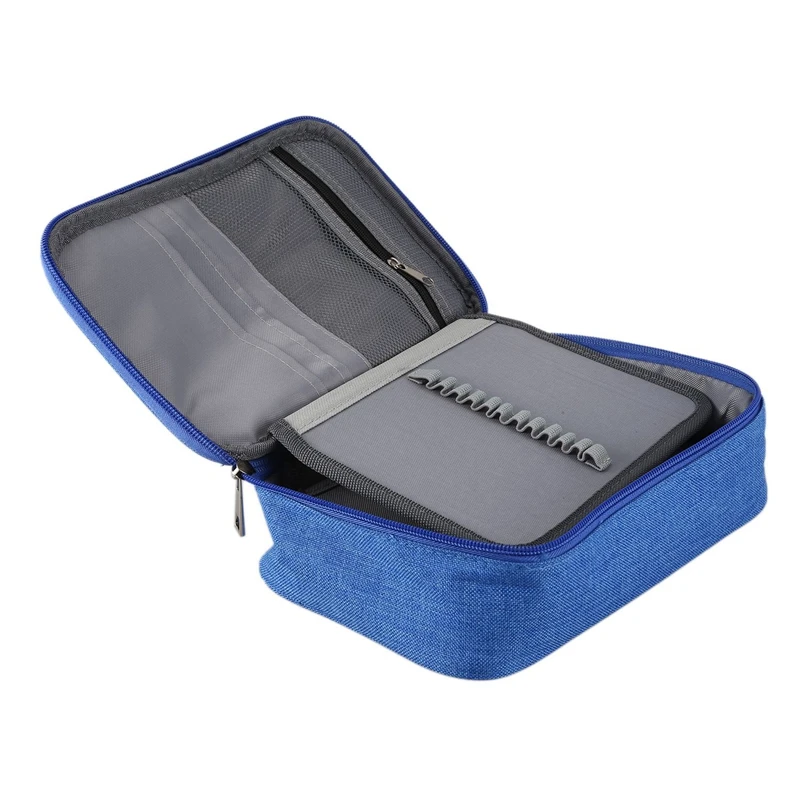 

2 Pcs School Pencil Cases Girls Boy Pencilcase Multifunction Storage Bag, Blue & Gray