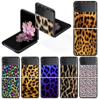 fold case for samsung galaxy z flip 3 hard silicone pc phone cover luxury funda shockproof coque kb0908_luxury animal leopard