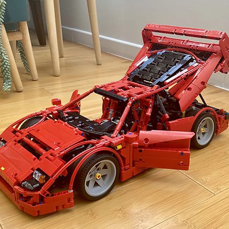 В наличии технический автомобиль феррарид Enzo набор моделей кирпичей MOC быстрая