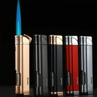 aomai metal ultra thin red flame butane gas direct injection windproof lighter cigarette accessories men and women gifts