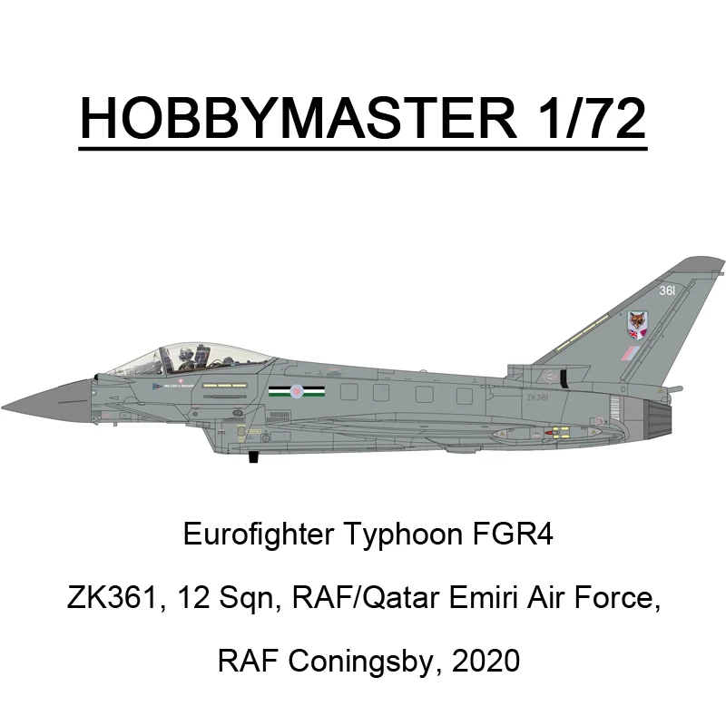 

December HA6650 Typhoon Fighter FGR4 ZK361, 12 Sqn, Qatar Air Force 2020