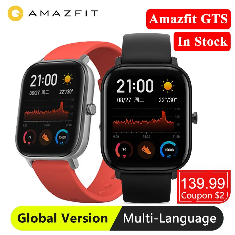 Смарт-часы Amazfit GTS GPS AMOLED 12 дюймов | Электроника