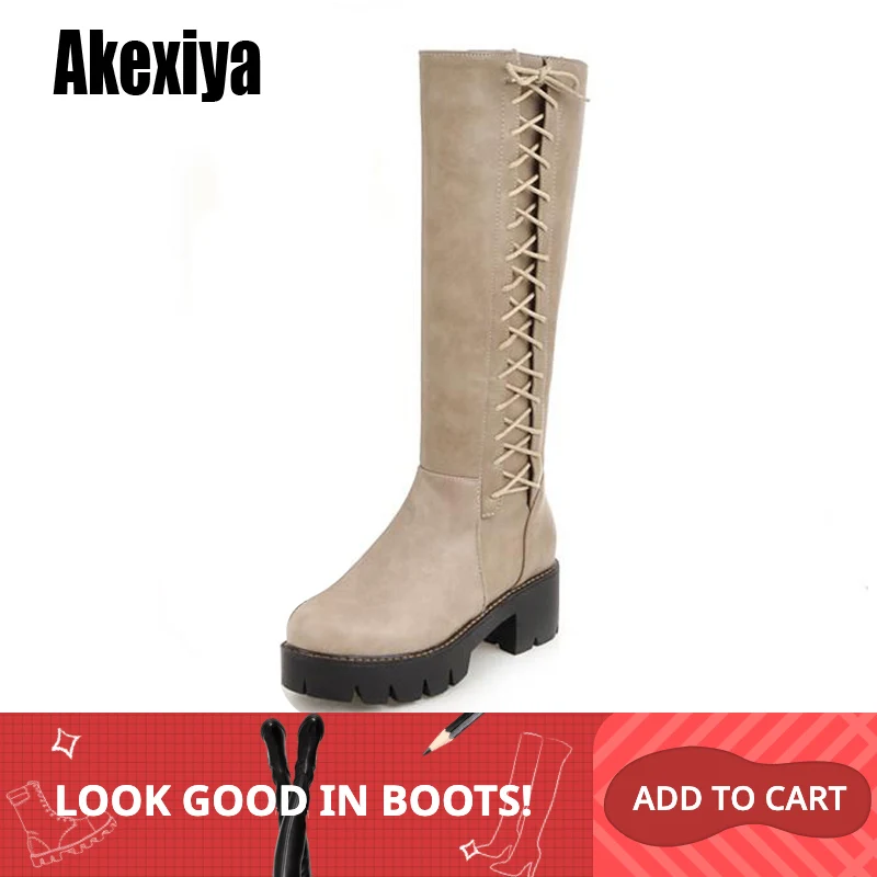 Брендовые женские ковбойские ботинки на водонепроницаемой платформе с молнией