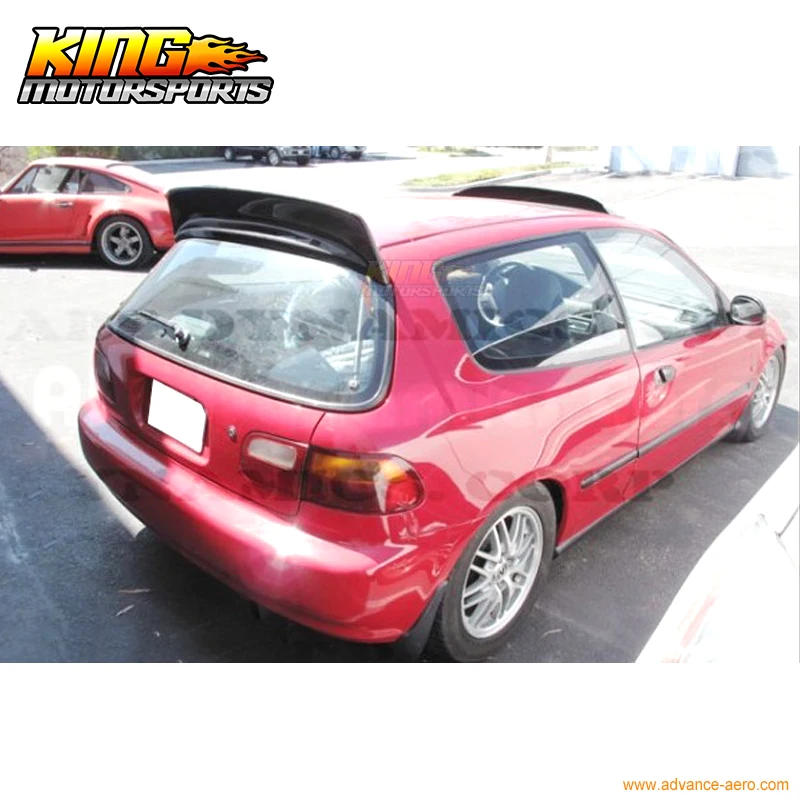 

Fit For 92-95 Honda Civic 3D Hatchback BYS Style Rear Roof Spoiler Wing Matte Black