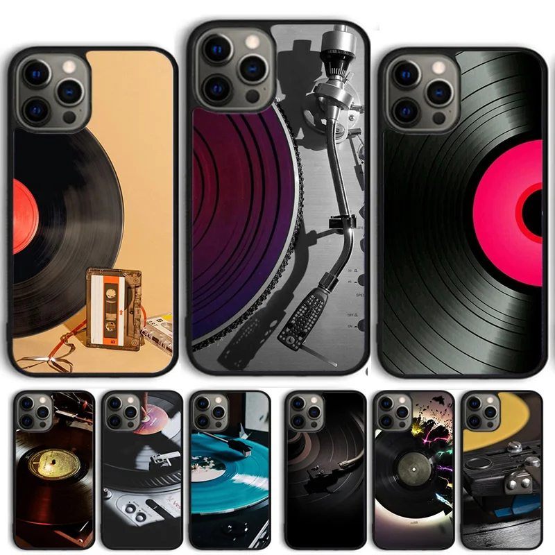 Vinyl Record Retro Phone Case Cover For iPhone 14 13 12 Pro Max mini 11 Pro Max XS X XR 5 6S 7 8 Plus SE 2020 Coque Shell