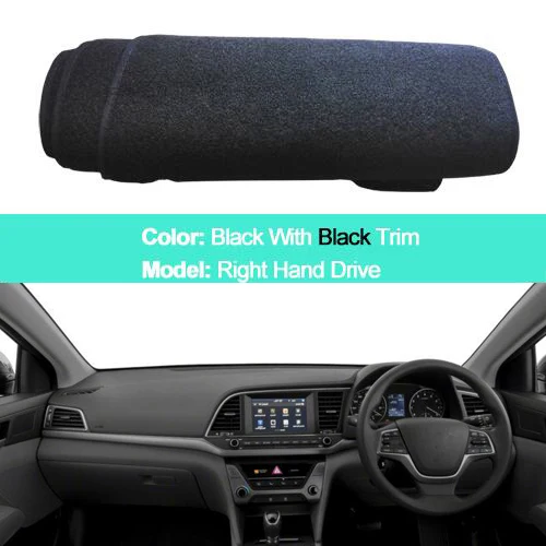 Цвет: желтый 2 Layers Car Dashboard Cover Carpet Cape Dash Mat Dashboard Anti-UV For Hyundai Elantra Avante LHD RHD - Название цвета: Цвет: желтый