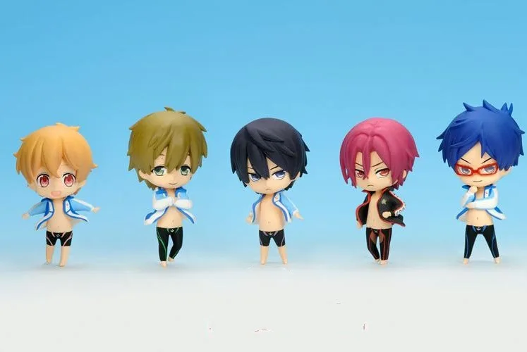 

5pieces/set Free! Makoto Tachibana Rin Matsuoka Anime New Action Figure New New Collection figures for friends gifts