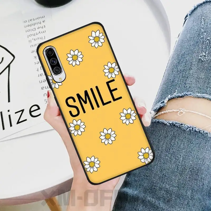 LJHYDFCNB daisy wallpaper Black TPU Soft Rubber Phone Cover For Samsung A10 20 30 40 50 70 10S 20S 2 Core C8 A30S A50S | Мобильные