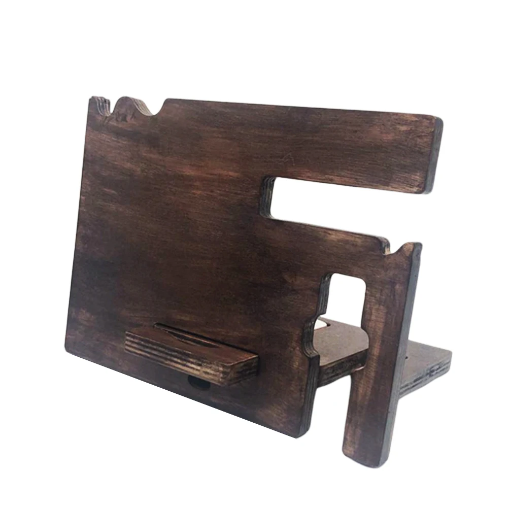 vintage universal mutilple use holder wood mobile phone holder watch glasses desktop storage all in one home office space saving free global shipping