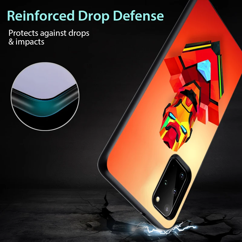 

Iron Man Marvel Fashion for Samsung Galaxy S21 S20 FE Ultra Lite S10 5G S10E S9 S8 Plus Black Phone Case
