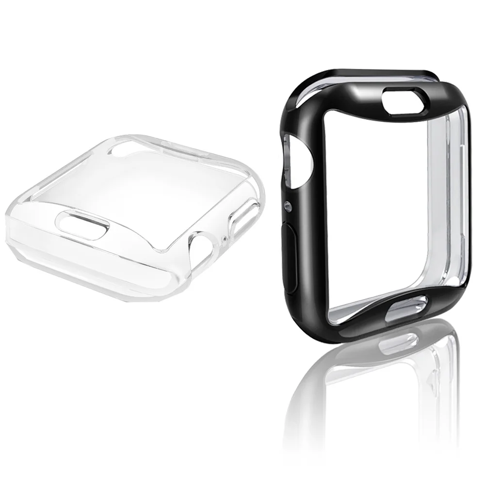 ClBK Мягкий защитный чехол из ТПУ для Apple Watch 4 40 мм 44 мм прозрачный чехол с полной защитой 360 градусов ремешок для iwatch Series 4 - Цвет: ClBK