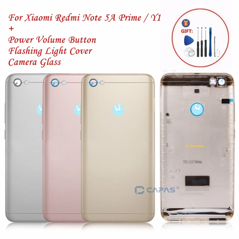 Для Xiaomi Redmi Примечание 5A, задняя крышка для аккумулятора, чехол для Redmi Note5A Prime+ стекло для камеры, запасные части