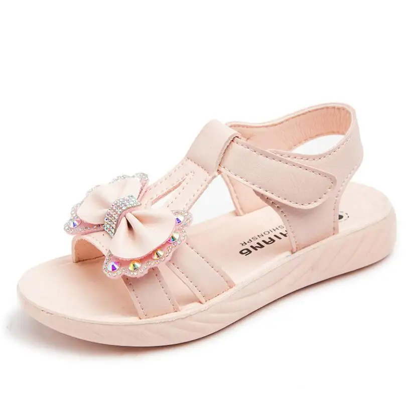 

Children's Sandals Summer Girls Shoes New Princess Children's Sandals Girls Rhinestone Butterfly Beach Shoes