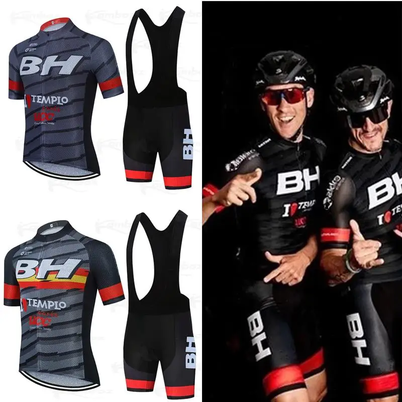 

Мужской велосипедный Трикотажный костюм BH Team 2021, летняя одежда, комплект велосипедных шорт, велосипедная быстросохнущая одежда для шоссейн...