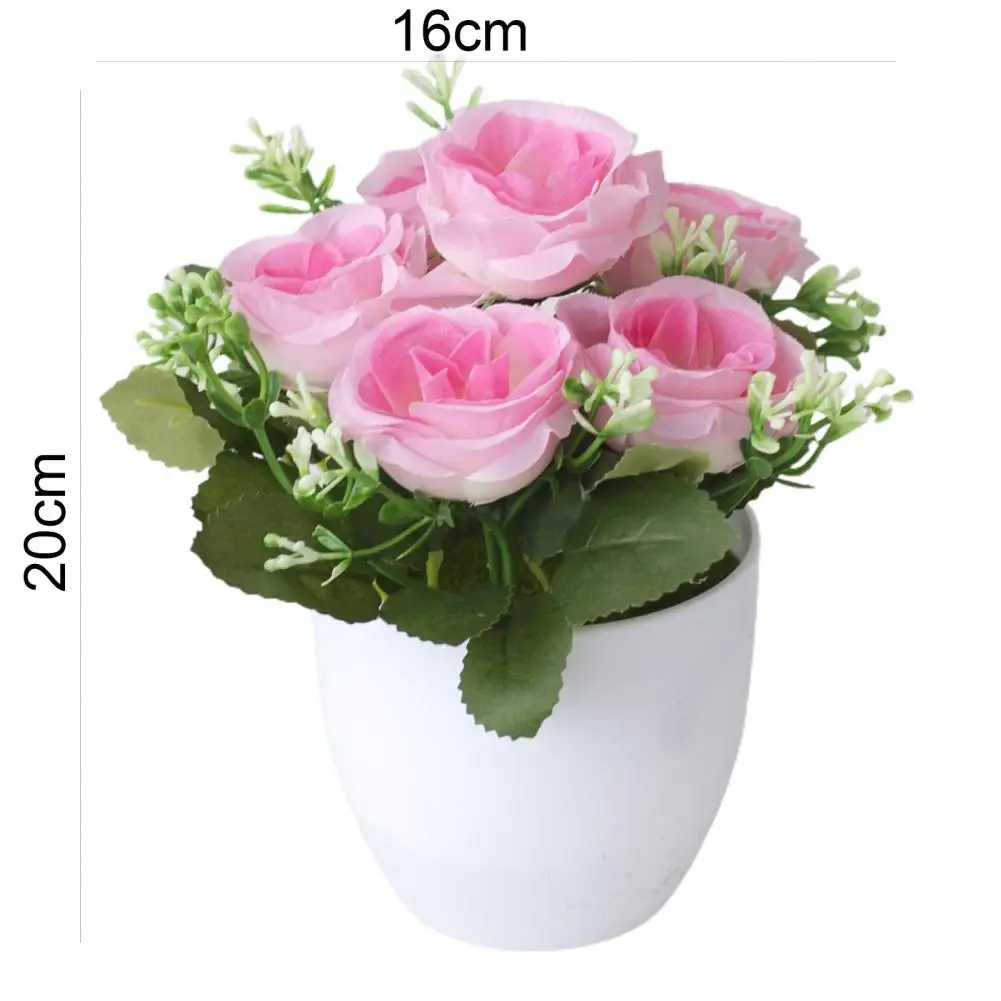 

Fake Flower Plant Simulated Dinning Table Decor Plastic Bedroom Imitation Potted Flower for Home