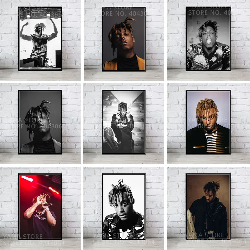 J100 Juice WRLD Rapper Star Rap Music Singer популярный альбом в стиле хип-хоп настенная Картина на