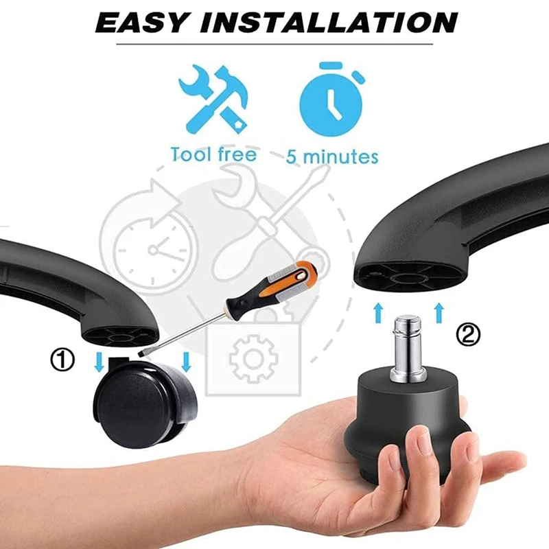 5 шт. поворотные ролики для офисного кресла или табурета | Компьютеры и офис