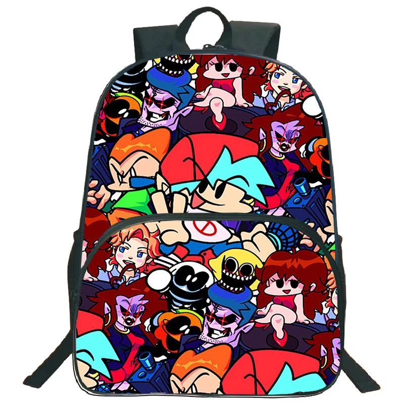 

Рюкзак Funkin для мальчиков и девочек, ранец на молнии с объемным изображением видеоигр, пятничной ночи, дорожные школьные портфели для студен...