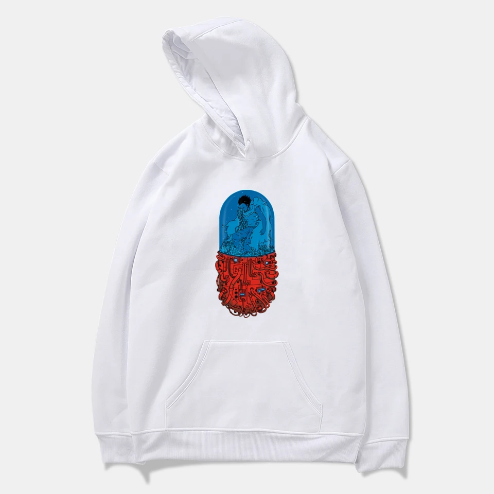 

Толстовки с капюшоном фильм Акира, свитшоты для мужчин и женщин, Мультяшные толстовки в стиле Харадзюку, модные дизайнерские толстовки с ка...