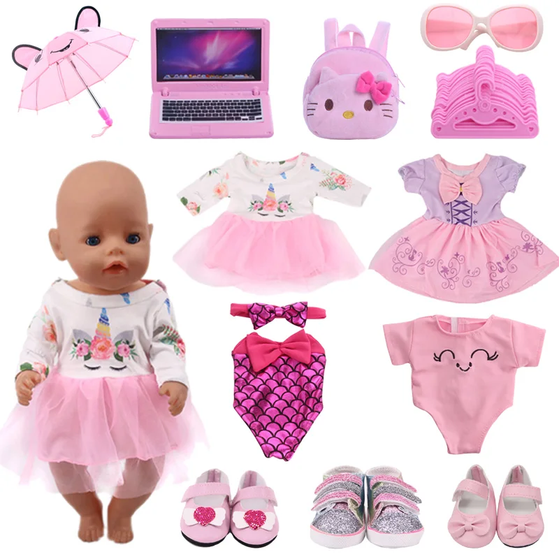 

Doll Clothes Unicorns, Swimsuits For 18 Inch American&43Cm Baby New Born Doll Our Generation , For Baby Birthday Festival Gift