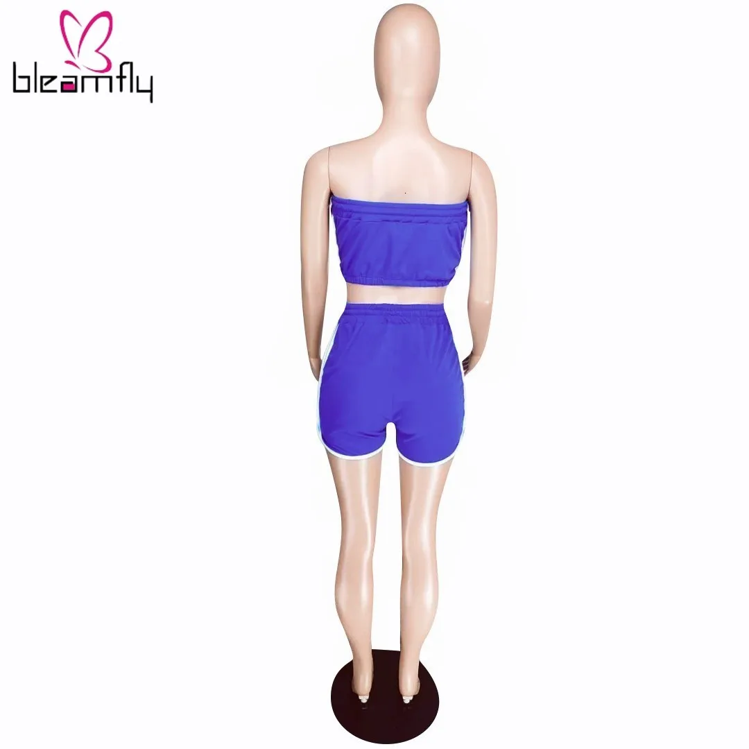 Новинка 2019 Женский Летний Топ без бретелек с радужными полосками и шорты