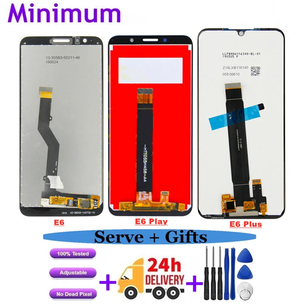 ЖК дисплей для Motorola Moto E6 / Play Plus дигитайзер сенсорного экрана в сборе сменные