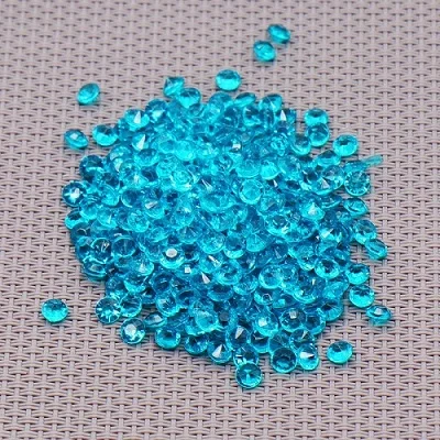 teal blue 1000PS 4,2 мм Акриловые Алмазные конфетти декор для венчания ремесла алмазные конфетти Разбрасыватели конфетти для стола прозрачные Кристальные центральные Вечерние - Цвет: teal blue