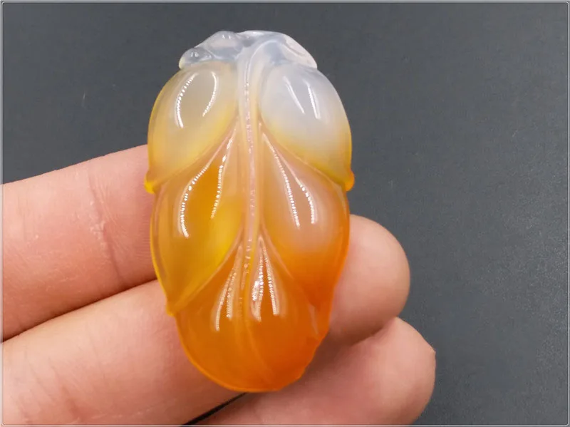 Кулон из натурального агата с листом кулон нефрита золотой веткой для мужчин и