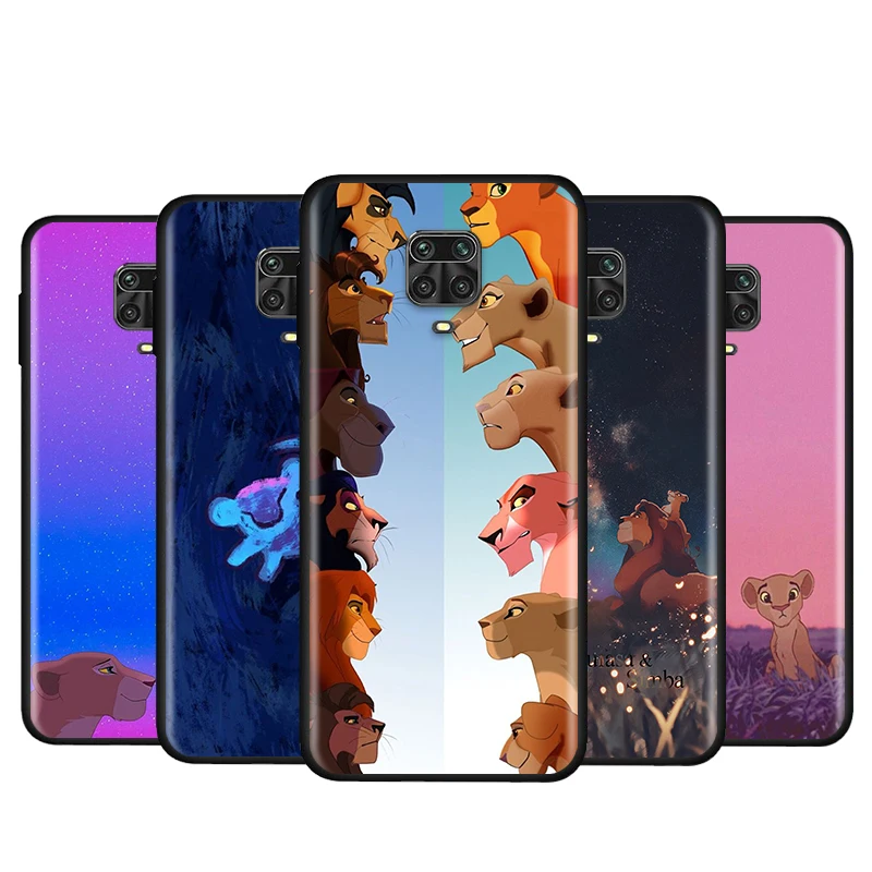 

Phone Case For Xiaomi Redmi Note 4 4X 5A 5 6 7 8T 8 9T 9S 9 10 10S Prime Pro Max The Lion King Simba Black Soft Cover