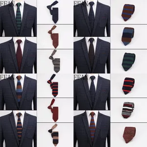 Модные вязаные тонкие черные, зеленые, красные тонкие мужские галстуки 7 см, узкие галстуки для деловых встреч и свадеб, Accossies 1-18