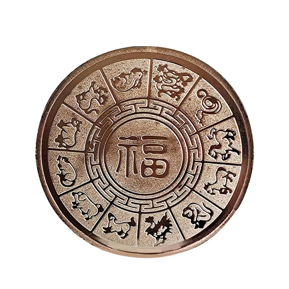 

Year Of The Tiger Commemorative Coins - Collectible 2022 Zodiac Coin Memorable Coin With Fine Carving Lucky Gift For Families