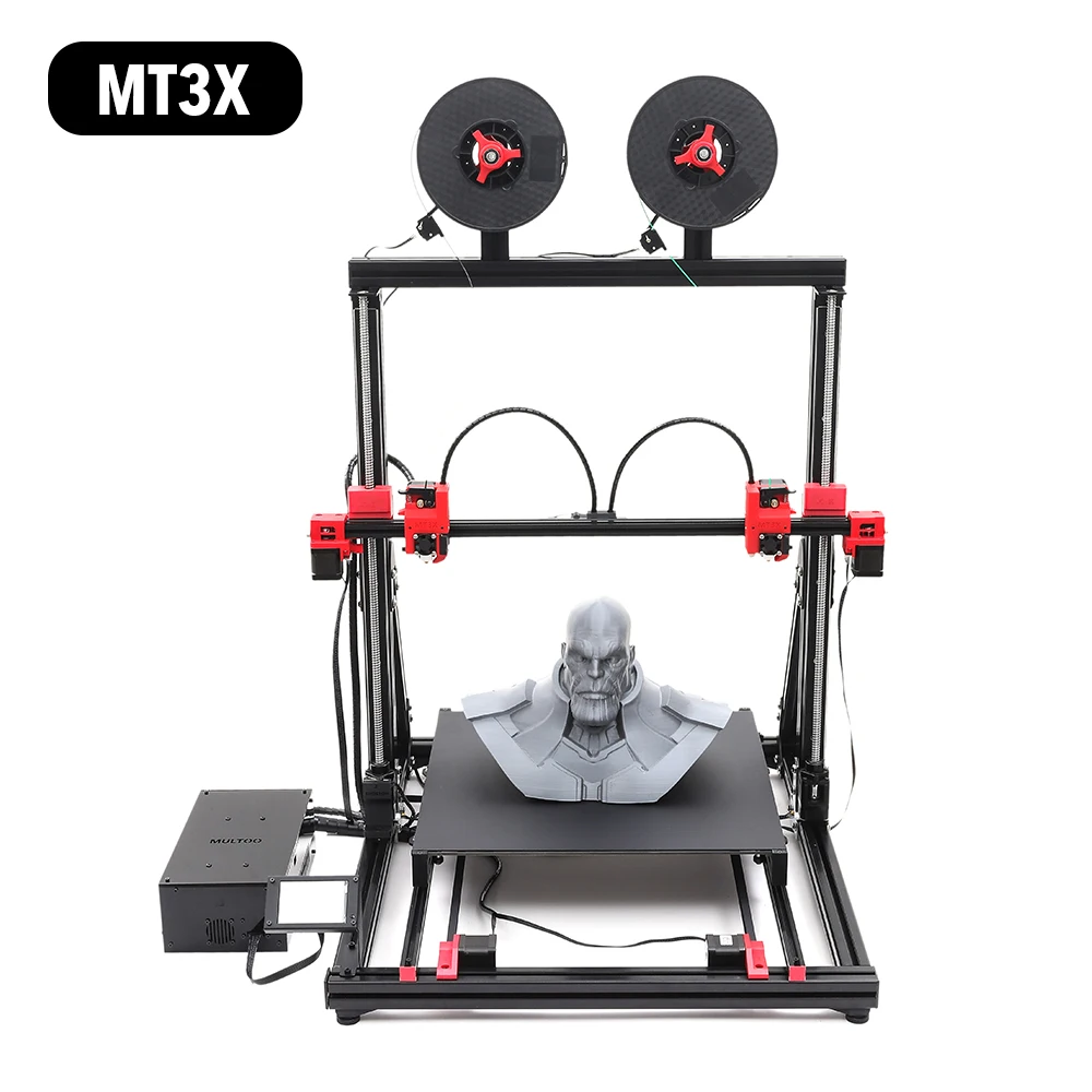 MULTOO 3D Printer MT3X Large Printing Size High Quality Precision Ball screw Preciser Single Dual 3D Printer 500*500*500
