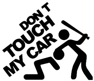 

Виниловая наклейка «Don't Touch My CAR», 22 х19 см