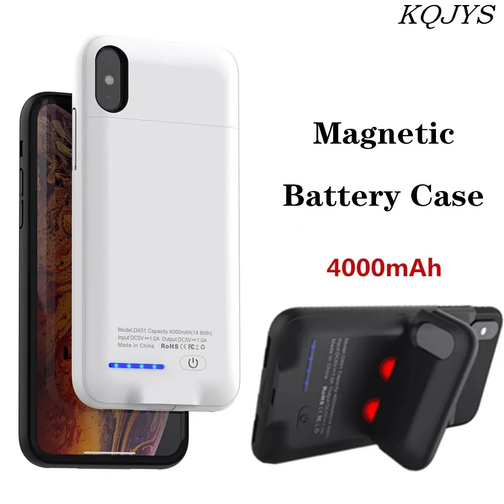 Автомобильные магнитные Чехлы KQJYS для зарядного устройства iPhone X XS внешний