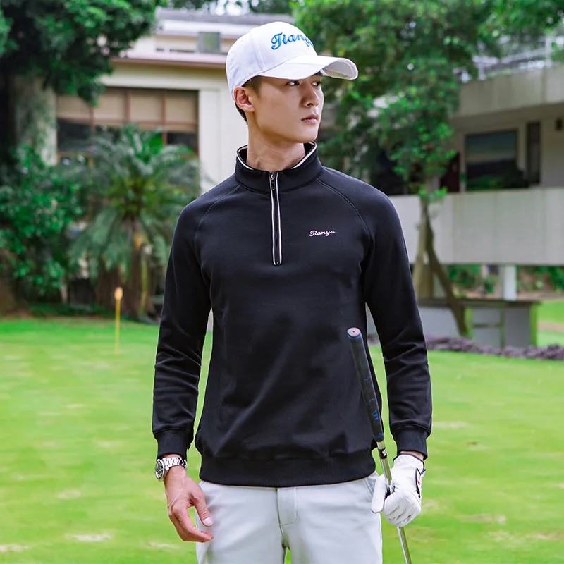 Рубашка для гольфа мужская теплая спортивная одежда флисовая утепленная