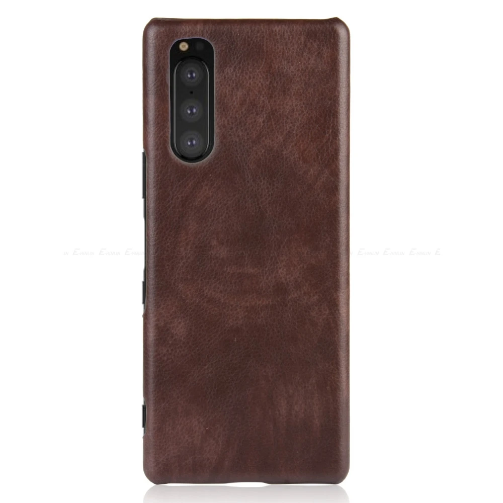Кожаный чехол из искусственной кожи с узором Личи для Sony Xperia 1 5 8 Lite 10 II III Plus Ace