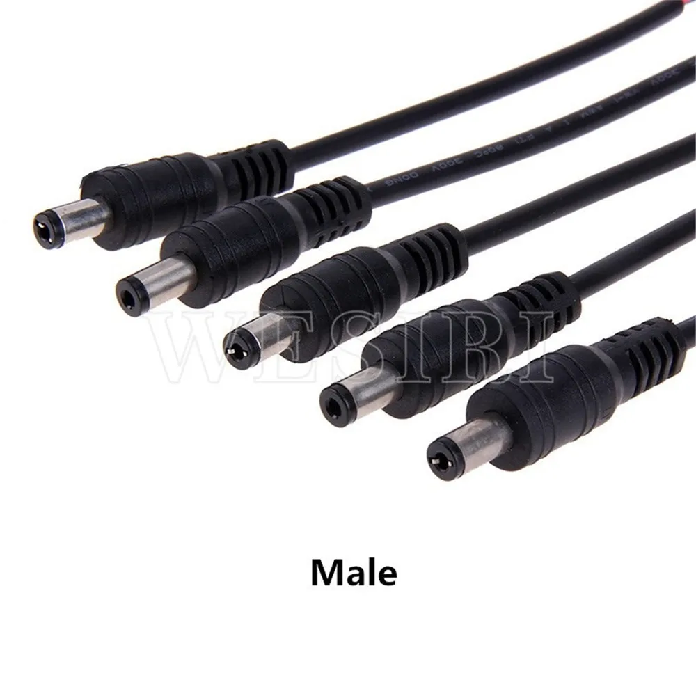 DC Extension Connecters with Lock Buckle 5.5x2.1mm Male Female Cable Connecter Jack Adapter for LED Strip 15cm Length | Лампы и