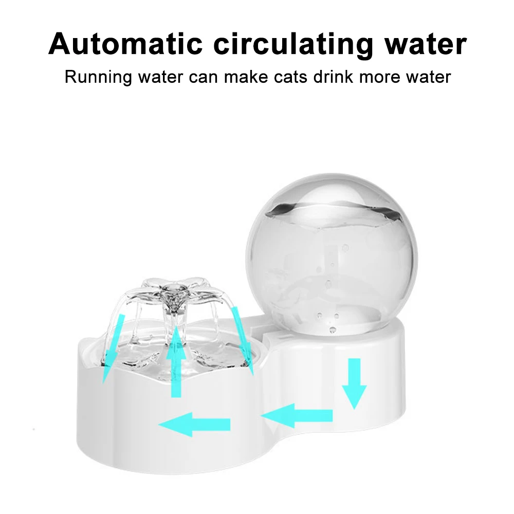 Автоматический питьевой фонтан для кошек электрическая Бесшумная поилка с