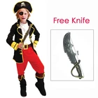 Дети ребенок капитан Джек пират Флибустьер костюмы для мальчиков; Нарядный костюм для Хэллоуина Пурим карнавал, маскарад, праздник Марди Гра наряд