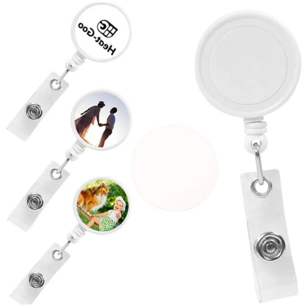 

Sublimation Blank Nurse Badge Party Favor Plastic DIY Office Work Card Hanging Buckle Can Be Rotated
