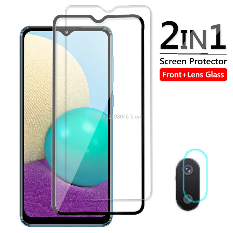 

For Samsung Galaxy A02 Protective Glass For Samsung Galax M02 Tempered Glass Screen Protector Camera Len Film SM-A022F SM-M022F