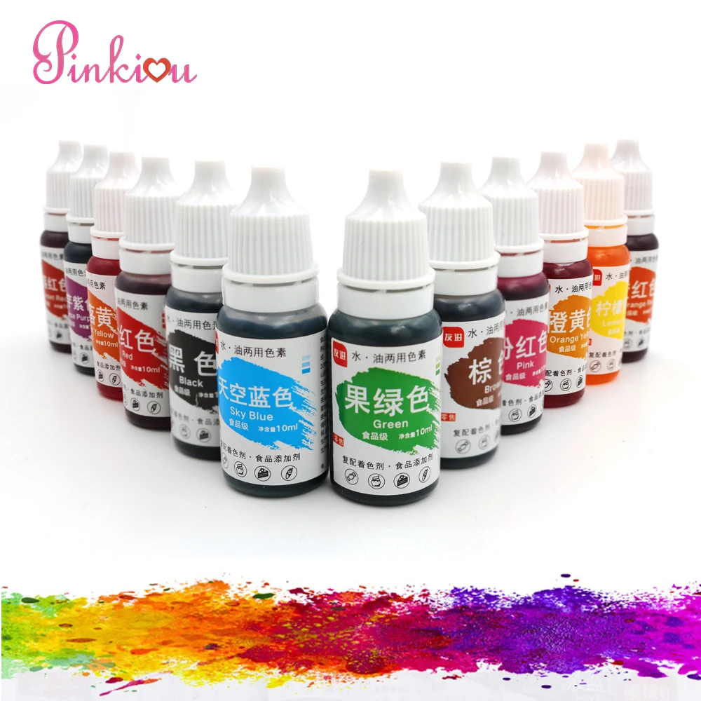 12 Цвета торт пищевой краситель набор 10 мл естественно чернила для украшения