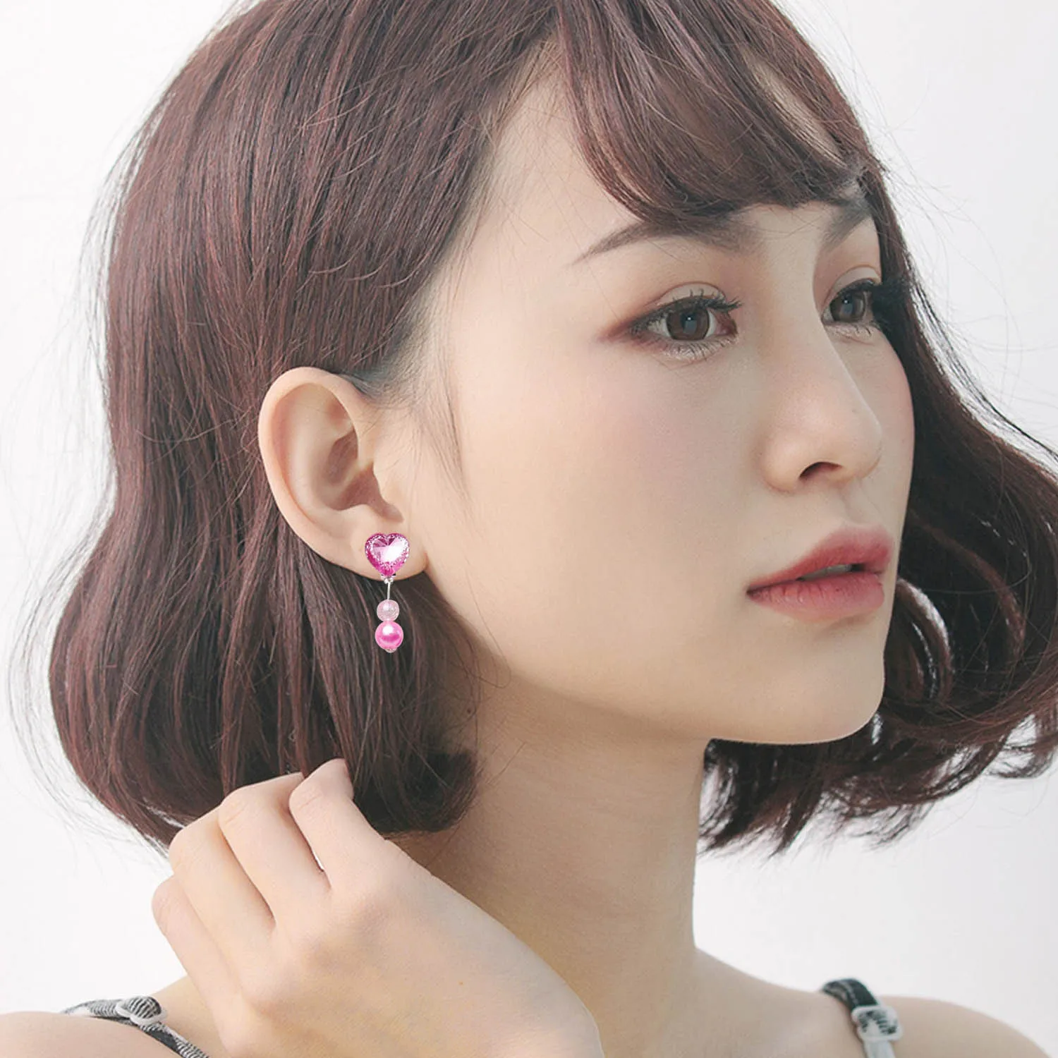 Детские игрушки для красоты милый набор из сережек и клипс с кристаллами Детское