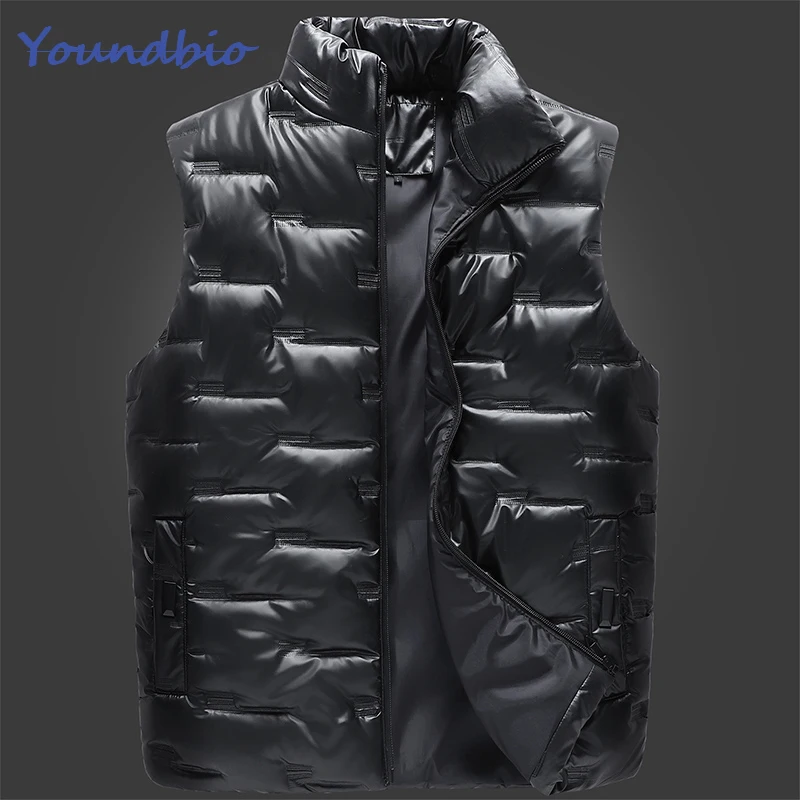 

Men's Sleeveless Down Jacket Men 2021 Winter New Keep Warm Waterproof Light Jackets Black Soft Shell Windbreak Jacket For Men