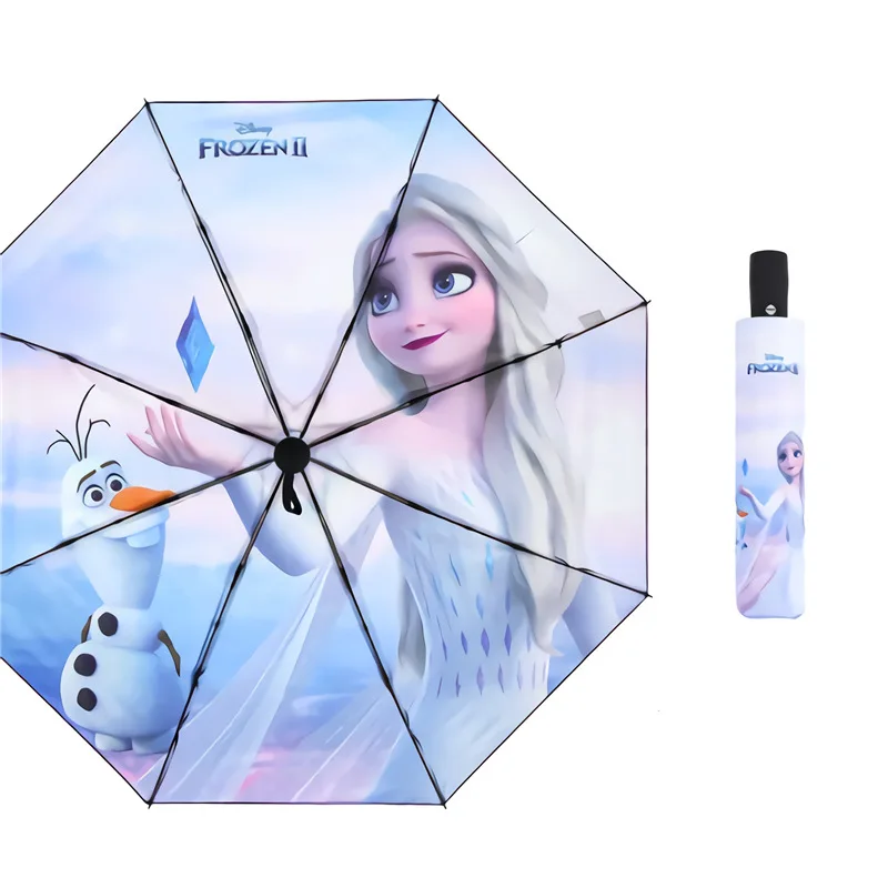 Автоматический складной зонт Disney прочные водонепроницаемые УФ-зонтики от дождя