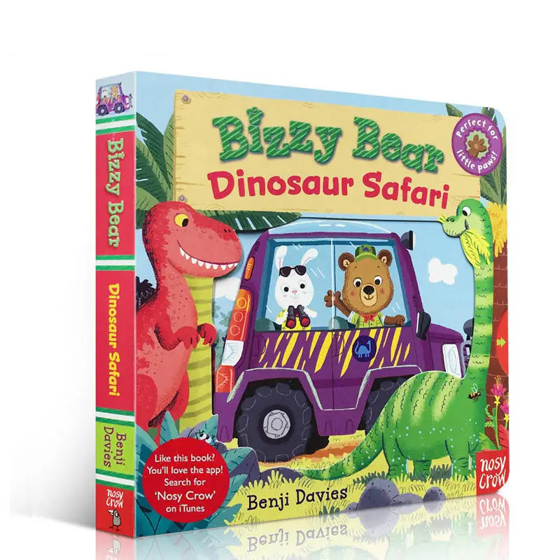 Динозавр рай занятый Медведь серии детей английский Bizzy медведь динозавр сафари